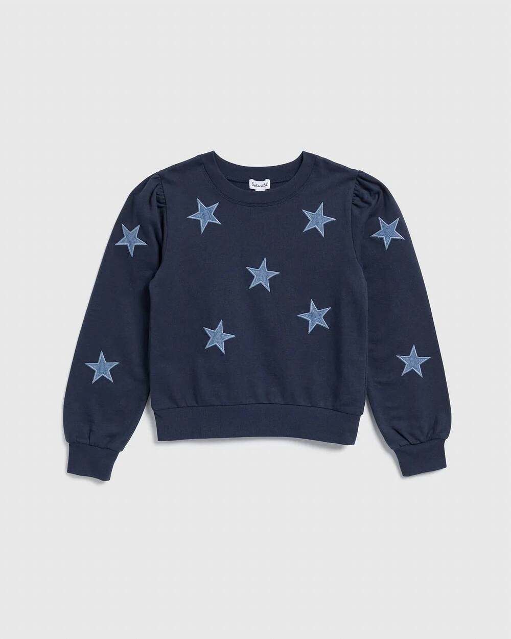 NEW SPLENDID kid's stars long sleeve sweatshirt in navy